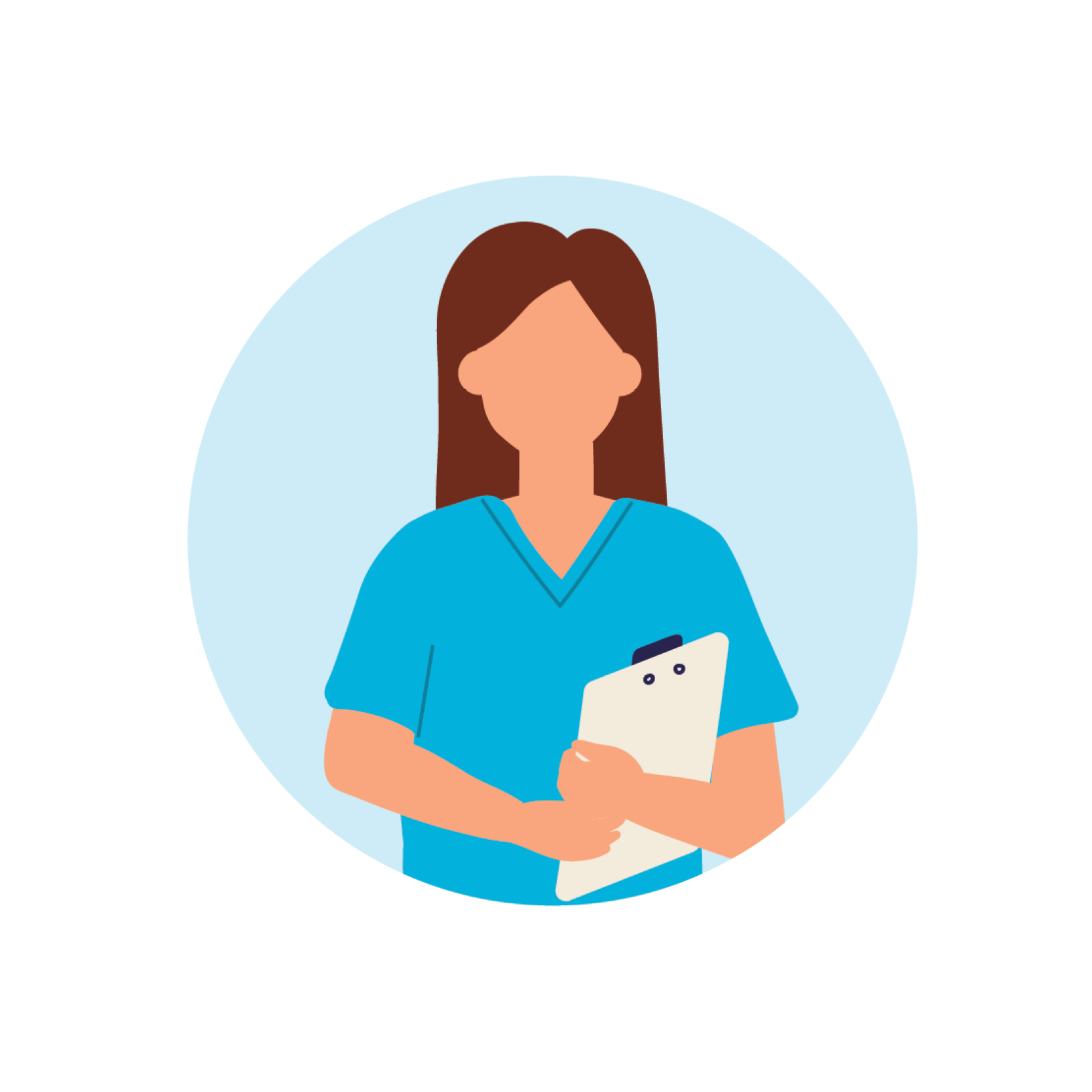Healthcare professional icon representing a real-time medical assessment.
